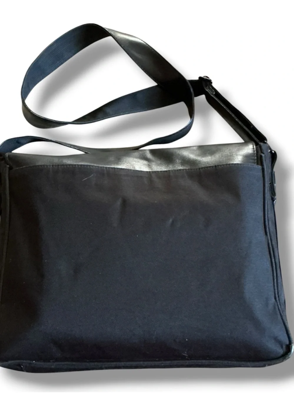 Jack Daniels Black Leather Messenger Satchel